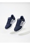 Men's Navy Casual Comfortable-Soled Soft Lightweight Stretchy Walking Sneakers Lace-Up Athletic Shoes