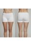 Set of 30 Nilla "Elegant Comfort" Women's 100% Cotton Heart Patterned High Waist White Shorts Panties - 5