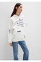 Snoopy Printed Ecru Sweatshirt 1S10470-80194 - 2