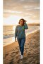 سترة مطرزة بالزهور من قماش دياجونيل باللون الأخضر - 2