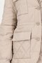 Women Quilted Puffer Jacket, Taupe - 5