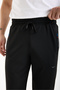 Men's Black Relaxed Cut Straight Leg Diver Fabric Label Detailed Sweatpants - 6
