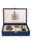 Ramadan Blue Leather Honey Box With 140g of Natural Emirates Sider + 70g Honey With Premium Nuts