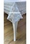 Transparent Coating Lace Appearance Daisy Motif Silicone Pvc Tarpaulin Tablecloth Erasable - 4