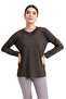 New Season 2024 Simple Pattern Round Neck Regular Fit Mother Combed Cotton Blouse 6380 - 2