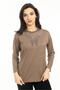 New Season Women's Middle Age and Up New Pattern Knitwear Collar Lycra Mother Combed Cotton Blouse 30520 - 4