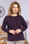 Women's New Model High Quality Round Neck Middle Age Mother Combed Cotton Blouse 6547 - 5