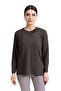 New Season 2024 Simple Pattern Round Neck Regular Fit Mother Combed Cotton Blouse 6380 - 5