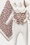Luna Leopard Eid Outfit Baby Girl Knitwear Set – Baby Girl Blanket Gift Set - Cream - 3