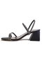 Dza07-112880 Black Evening Dress Block Heel Women's Shoes - 4