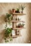Asymmetrical Bohemian Wooden Decorative Wall Shelf with 4 Shelves - 2