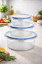 Airtight Locking Storage Container Set of 3 – Airtight Round Food Storage Containers Bpa Free - 2