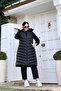 Women's Long Detachable Hooded Waterproof Large Size Filling Puffer Vest - 4