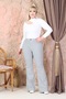 Women's Large Size Jeans with Flared Leg Lycra Stripes. - 4