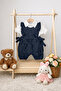 Baby Girl Short Sleeve Denim Overalls Shirt Set - 3