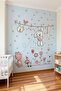 Pink Cartoon Cat Rabbit Flower Kids and Baby Room Wall Sticker Set - 3