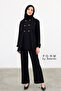 Double-Breasted Collar Double Button Detailed Hijab Women's Woven Suit 1175 – Form Series