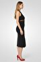 Women Solid Bodycon Dress, Black - 3