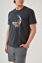 Men's Cotton Smoke Printed Pocketed Shorts Pajama Set - 5