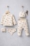 Baby Girl Cotton Newborn 5-Piece Hospital Discharge Set 0-3 Months