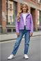 Girl's Colorful Mobile Hooded Seasonal Denim Jacket - 7