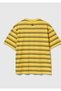 Unisex Yellow 100% Cotton Relaxed Fit Striped Stranger Things T-Shirt - 5