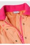 Girl's Orange 100% Cotton Ribbed Hidden Zipper and Snap Closure Bomber Stranger Things Jacket - 3