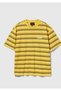 Unisex Yellow 100% Cotton Relaxed Fit Striped Stranger Things T-Shirt - 2