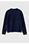 Boy's Navy Blue Embroidered Licensed Sweater - 2
