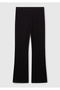 Girl's Black Wide Leg Logo Detailed Tights - 2