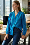 Women's Light Blue Sleeve Elastic Wrap Shirt Arm-24K 001002