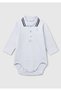 Baby Powder Blue Polo Neck Snap Bodysuit
