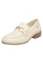 Women's Leather Casual Shoes -Cream Beige- Classic Modern Style- Buckled - Low Heel-D25Ya-3355 - 7