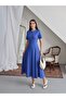 Women's Steel Interlock Short Sleeve Hidden Zipper Segmented Dress - 5
