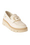 Women's Leather Casual Shoes - Cream Beige - Loafers - Wedge Sole - Style - D25Ya-3760 - 5