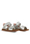 Minta Girl's Leather Sandals Silver - 5
