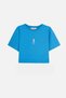 Jellyfish Lightweight Crop T-Shirt - Blue