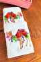 Set of 2 Tasseled Camel Embroidered Hand Towels (30 X 50) - 2