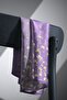 57% Silk 43% Viscos Twill Silk Floral Pattern Lilac Color 90X90 Scarf Planting Shape : Hand Sewing - 4