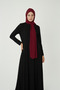 Ready-To-Wear Turban Hijab with Shawl and Stone Detailing in Burgundy, Suitable for Medical Use, Prayer Covering - 5