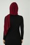 Ready-To-Wear Turban Hijab with Shawl and Stone Detailing in Burgundy, Suitable for Medical Use, Prayer Covering - 6