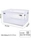 Large Clear Plastic Storage Box with Wheels,Collapsible Foldable Stackable Organizer Bin - 2