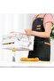 مريلة طاهٍ، مريلة عمل من قماش الكانفاس بتصميم ظهر متقاطع مع 3 جيوب كبيرة، مقاومة للماء، مقاس قابل للتعديل من M إلى XXL - 5