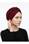Crystal Tulle Lined Burgundy Ready-made Hijab Hijab Evening Dress Bonnet