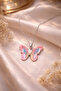 Elegant Butterfly Figured Design Steel Chain Necklace with Color Options, Does Not Tarnish