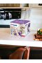 Purple Mixer Bowl & Mixing Container Set 5 Pieces – with Lid, Non-Slip Sole Liter, Splash-Proof Mixer Container - 5