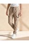 Senior Boys Brown Zip Cargo Active Pants