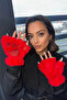 Paw-Shaped Plush Gloves Red - 2