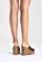 Harvey Women's Genuine Leather Wedge Heel Slipper Black - 8