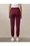 Burgundy Elasticated Hem Cotton Terry Jog Pant - 3